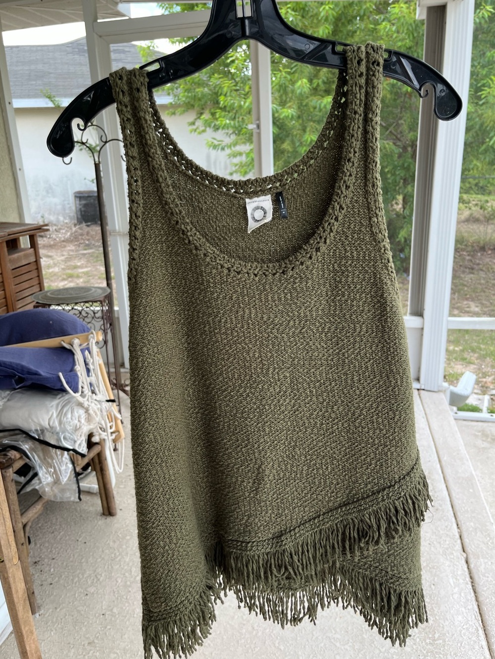 akemi and kim for anthropologie olive knit tank